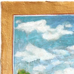 Pond Water Sprites - Original Earthy Landscape Mixed Media Artwork on Paper