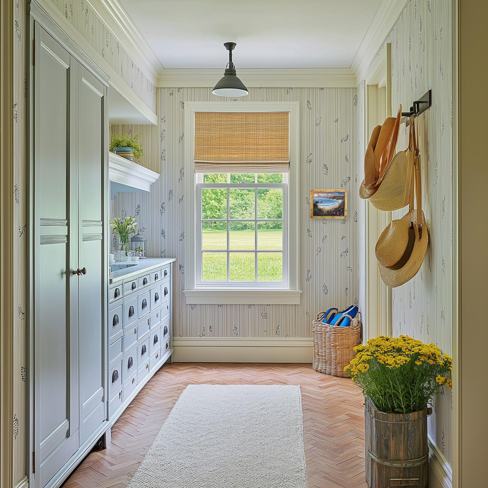 Cove Within - Original Colorful Oceanscape Still Life Oil Painting on Canvas - Gold Landscape Painting by Michaela Jean