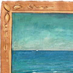 Meet Me Here - Original Colorful Landscape Still Life Oil Painting on Paper