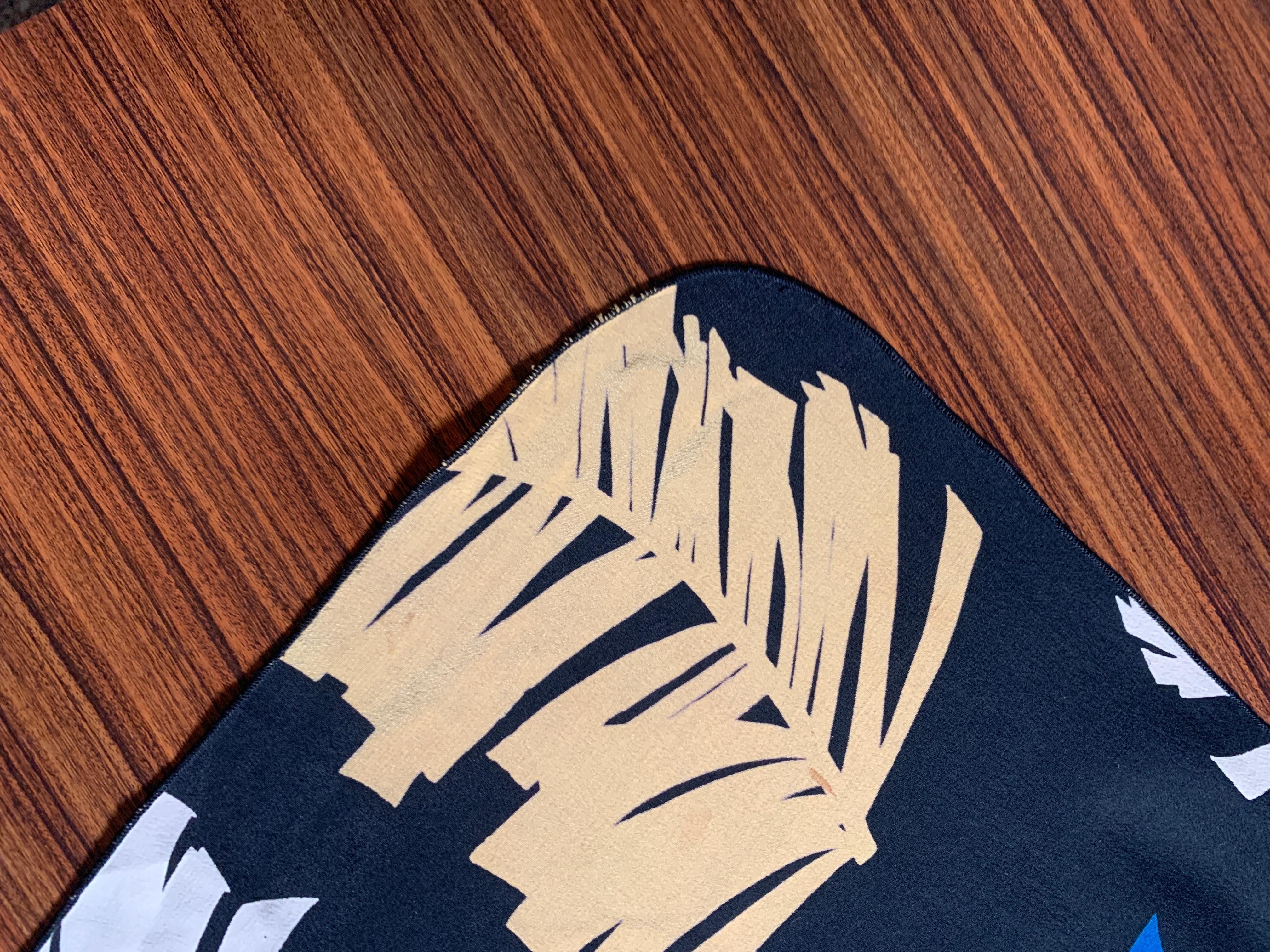 Michaele Vollbracht - Grand foulard noir ou sarong en imprimé fougère multicolore en vente 1