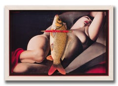 "Lempicka" Collage 3D Mixed Media de Michaele Vollbracht, cadre Shadow Box