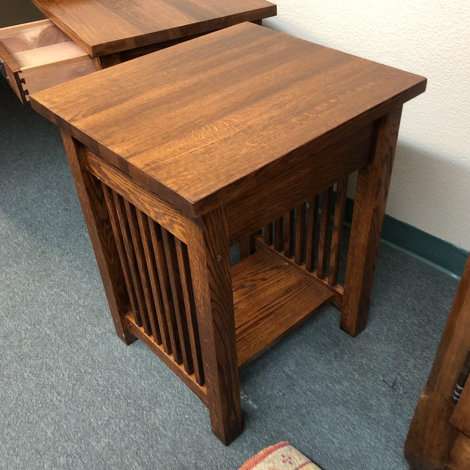 We presents a pair of Mission nightstands by Michael's Furniture. Known for its quality construction, the classic pair feature dovetailed joinery, cedar drawers and cast iron pulls. 

    