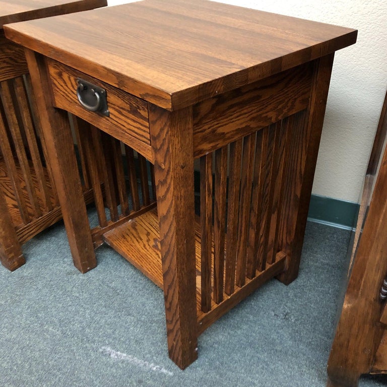 Michaels Furniture Mission Nightstands, a Pair For Sale at 1stDibs