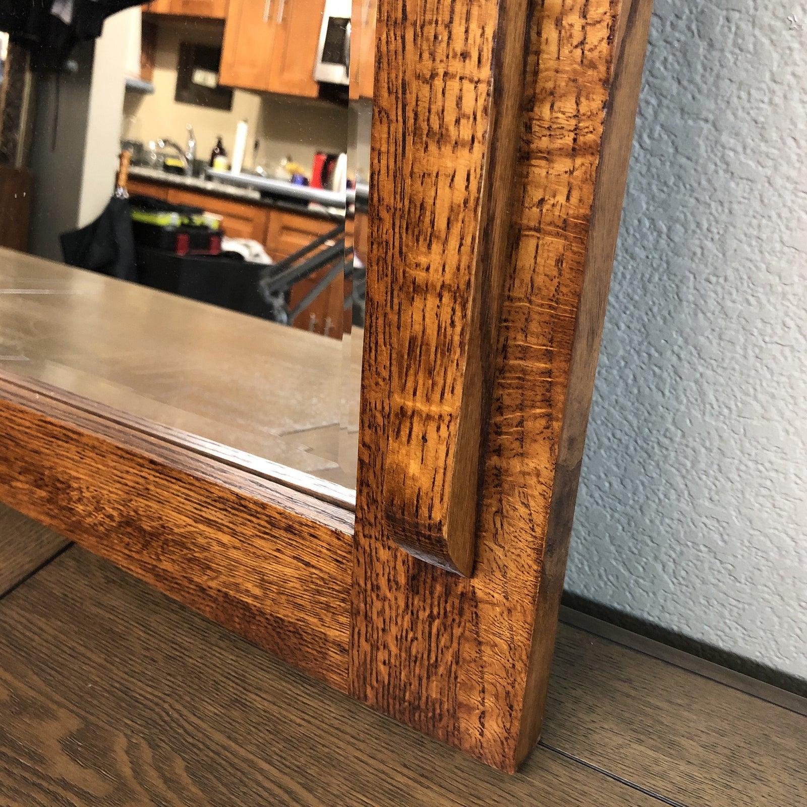 Michaels Furniture Mission Oak Mirror In Good Condition For Sale In San Francisco, CA