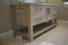 Michael's Distressed Oak Bathroom Vanity - Made to Order & Customizable
