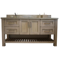 Michael's Distressed Oak Bathroom Vanity - Made to Order & Customizable 