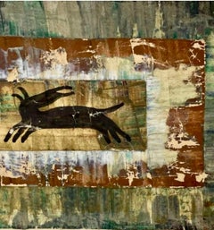 Post Sowjetische Avant Garde Russisch Israelisch Gouache Collage Malerei Grobman