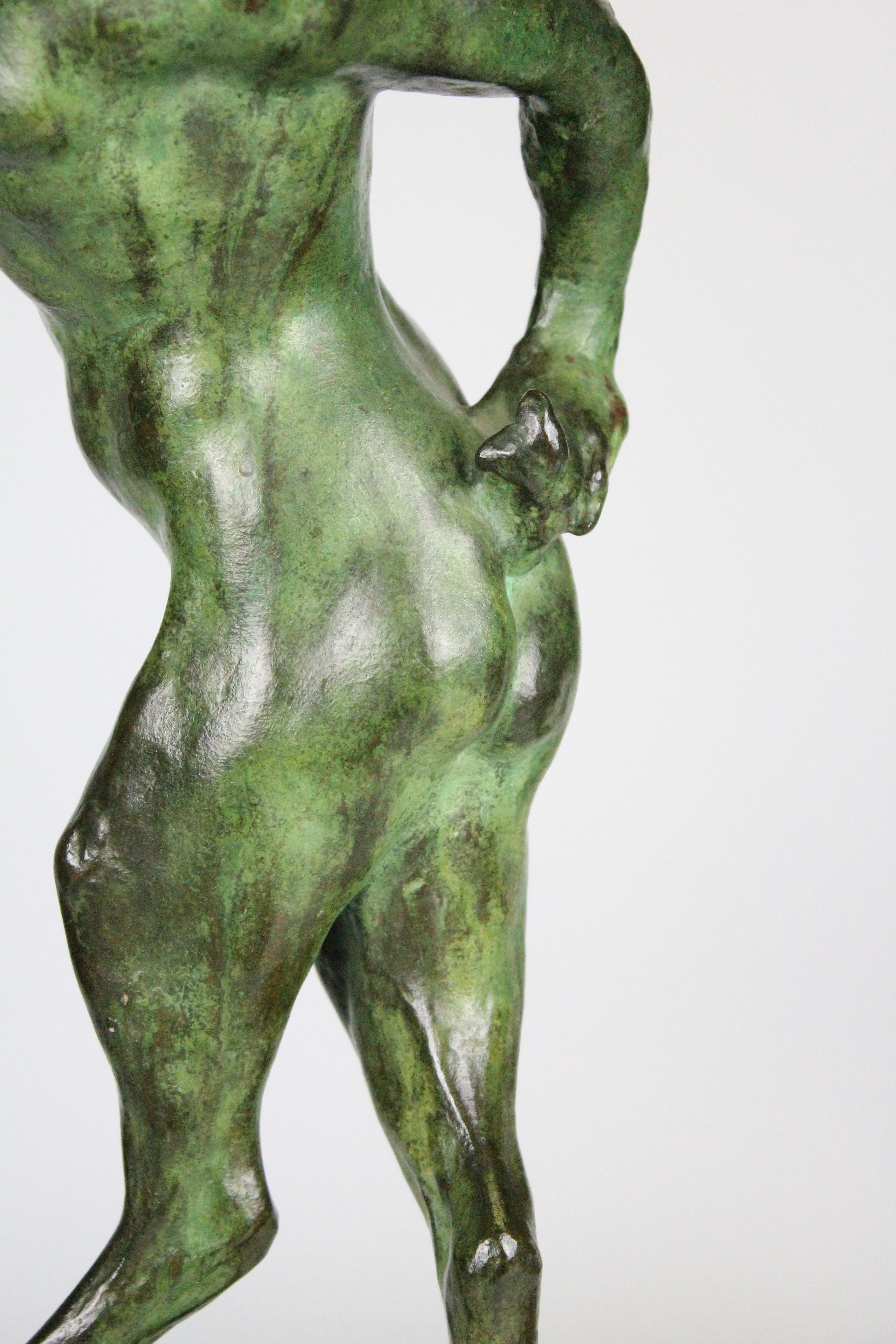 Michail Jacob Katz 1889-1964 Russian/Swedish Bronze Sculpture of Faun, 1928 10