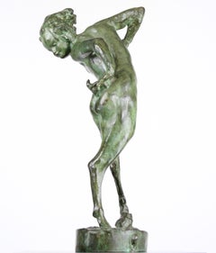 Michail Jacob Katz 1889-1964 Russian/Swedish Bronze Sculpture of Faun, 1928