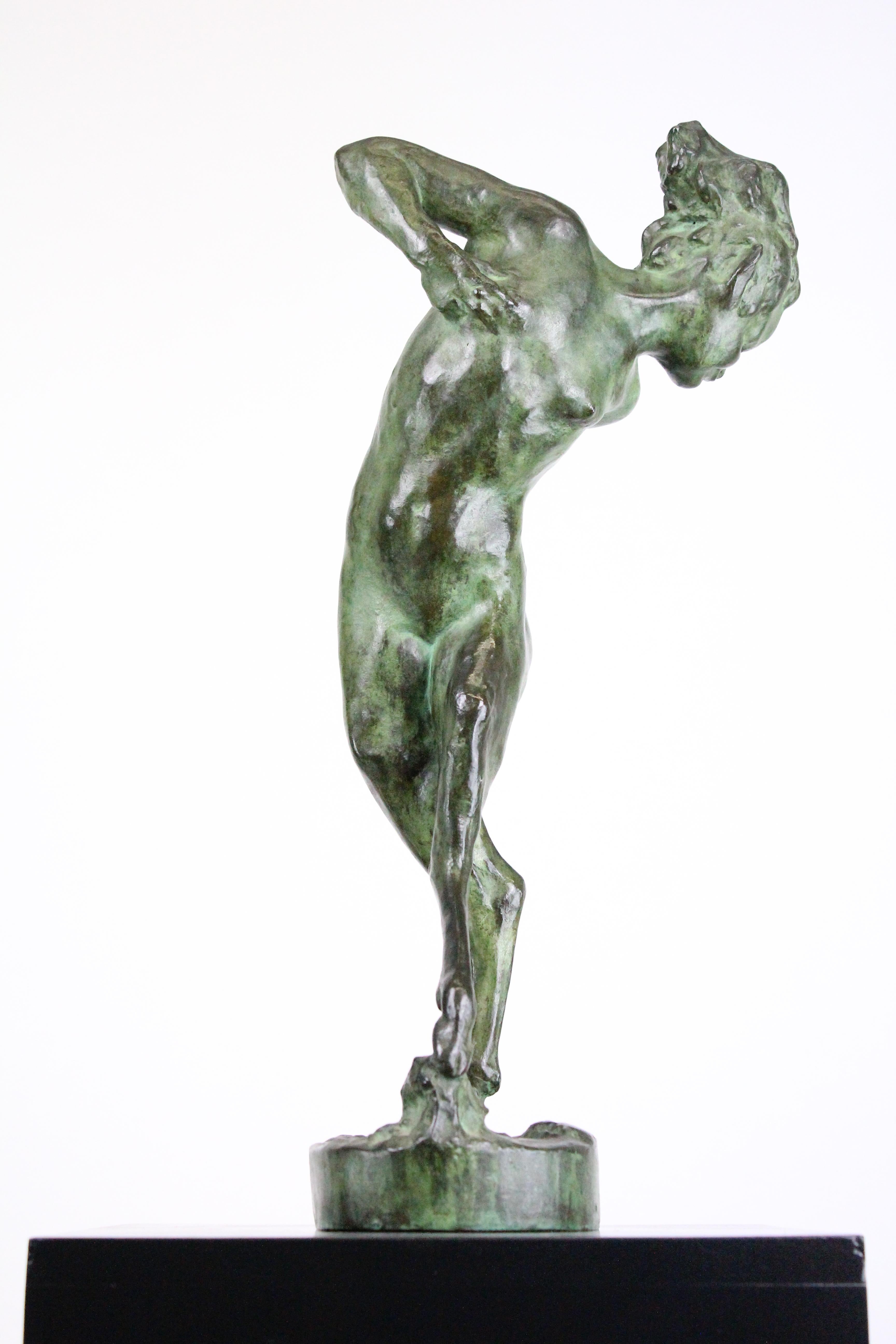 Michail Jacob Katz 1889-1964 Russian/Swedish Bronze Sculpture of Faun, 1928 1