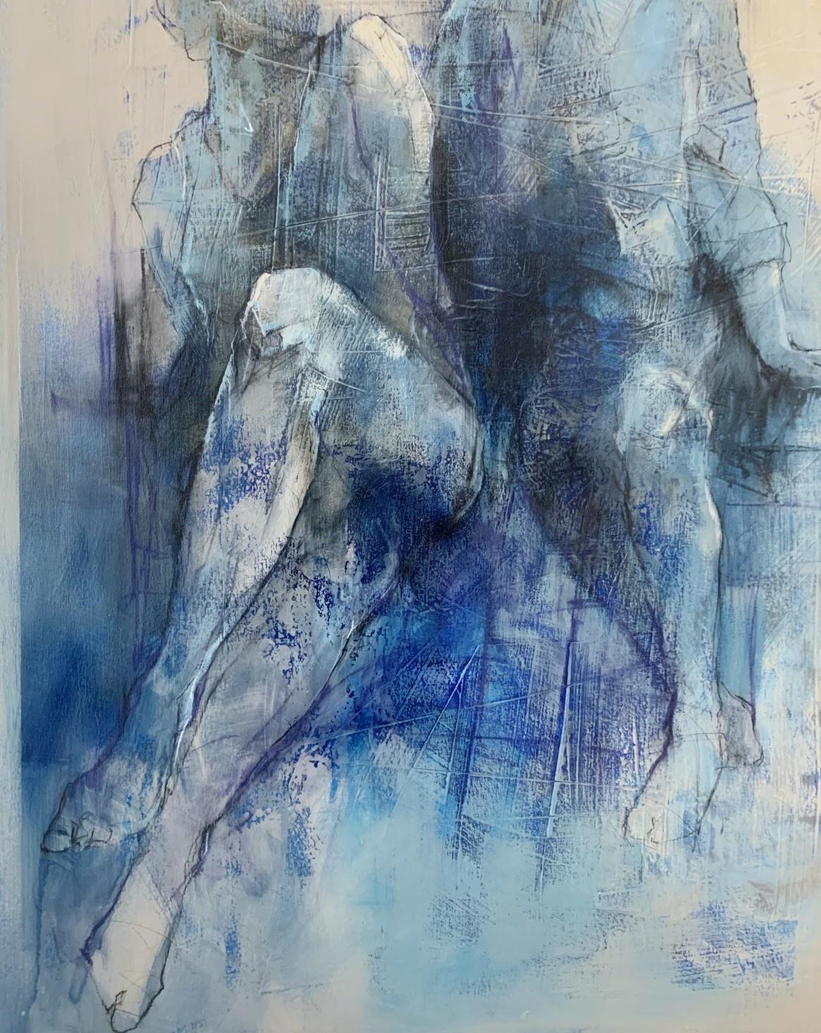 Una panchina - Pittura Acrilica Figurativa Contemporanea, Astrazione, Arte Polacca - Painting Contemporaneo di Michał Bajsarowicz
