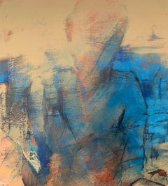 Una pareja - Pintura acrílica figurativa contemporánea, Abstracción, Desnudo