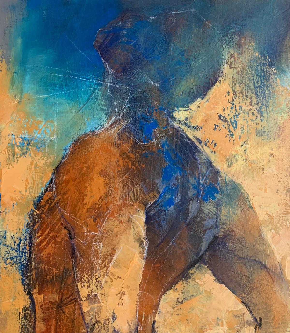 Volare. Pittura acrilica figurativa, Astrazione, Artista polacco - Painting di Michał Bajsarowicz