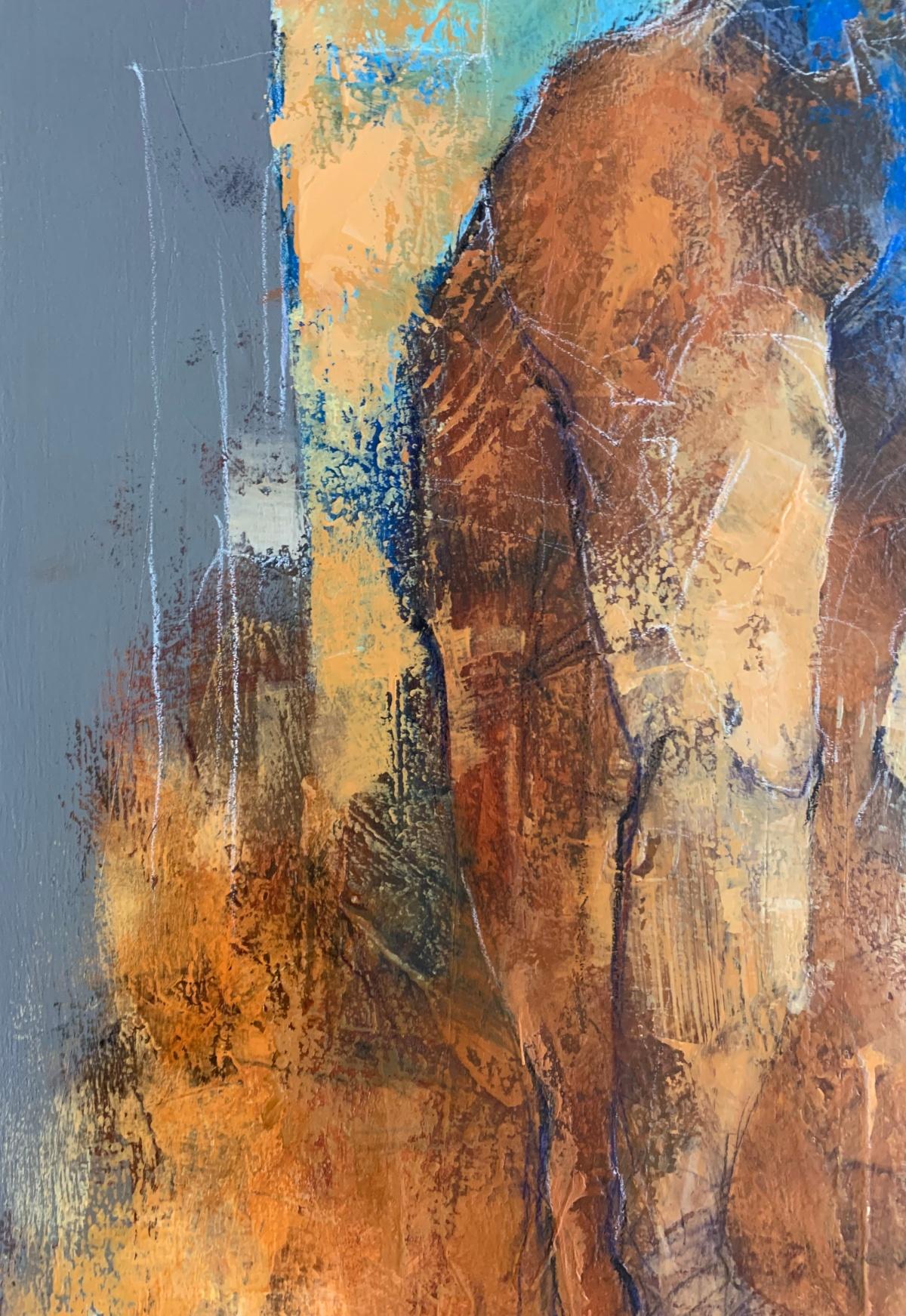Volare. Pittura acrilica figurativa, Astrazione, Artista polacco - Painting Contemporaneo di Michał Bajsarowicz