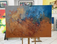 Lovers - XXI Century, Contemporary Figurative Oil Painting, Abstraction