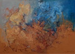 Lovers - XXI Century, Contemporary Figurative Oil Painting, Abstraction