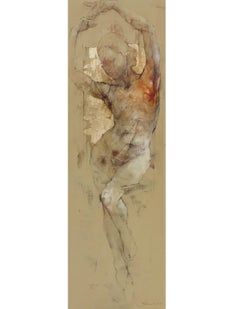 Nu - 21e siècle, peinture figurative contemporaine à l'huile, abstraction 