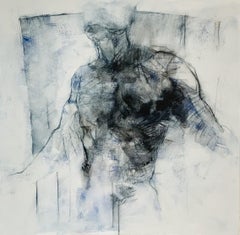Akt – Zeitgenössisches figuratives Acrylgemälde, Abstraktion, Akt