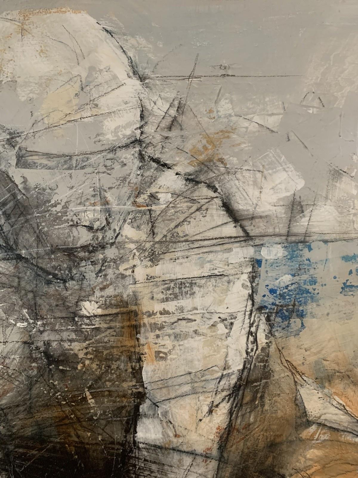 Nudo. Pittura acrilica figurativa, Astrazione, Monocromatico, Artista polacco 1