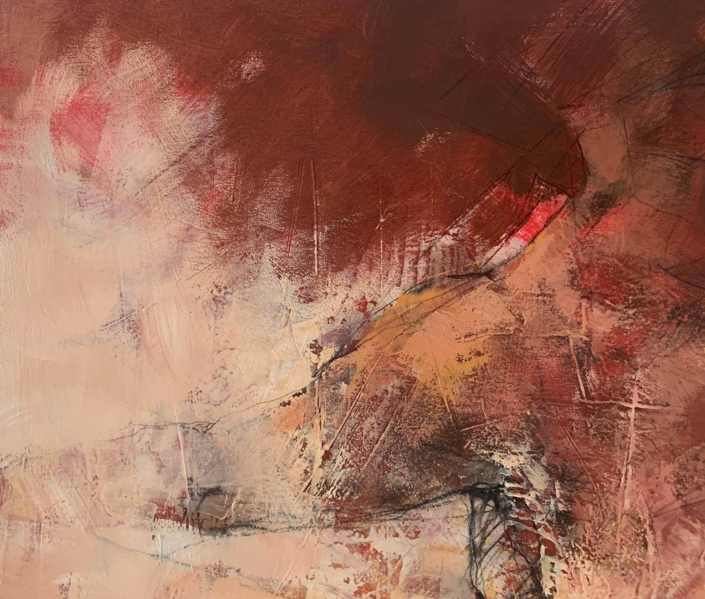 Nudo. Pittura acrilica figurativa e astratta, Corpo, artista polacco - Painting di Michał Bajsarowicz