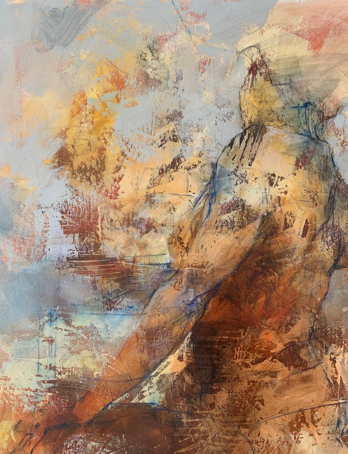 Nudo. Pittura acrilica figurativa e astratta, Corpo, artista polacco - Painting di Michał Bajsarowicz