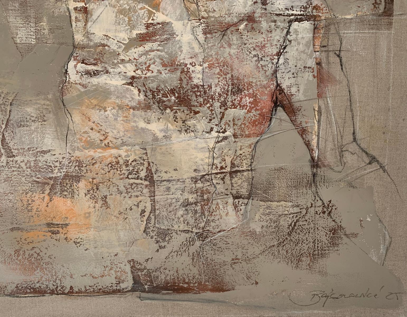 Nudo. Pittura acrilica figurativa e astratta, Corpo, artista polacco - Painting di Michał Bajsarowicz