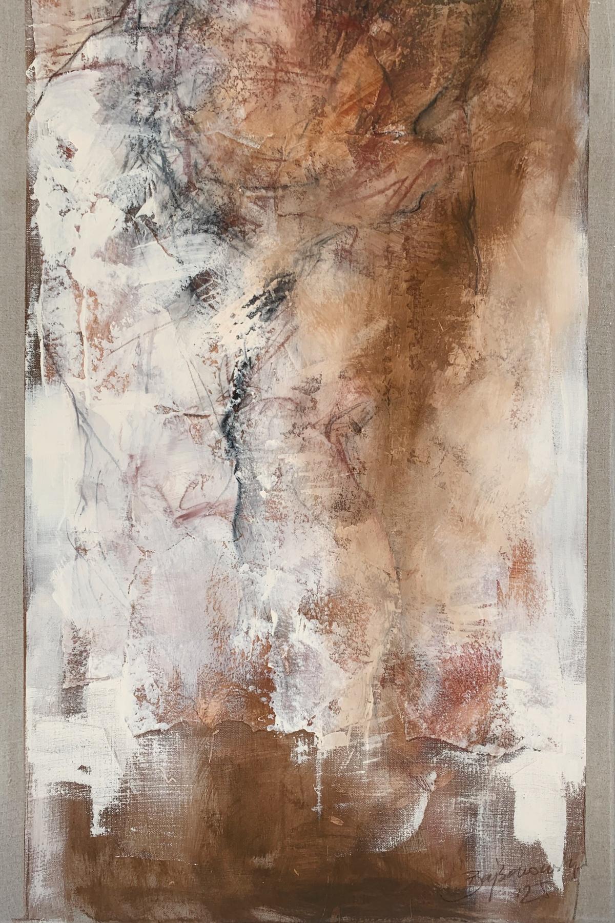 Nudo. Pittura acrilica figurativa e astratta, Corpo, artista polacco - Painting Contemporaneo di Michał Bajsarowicz