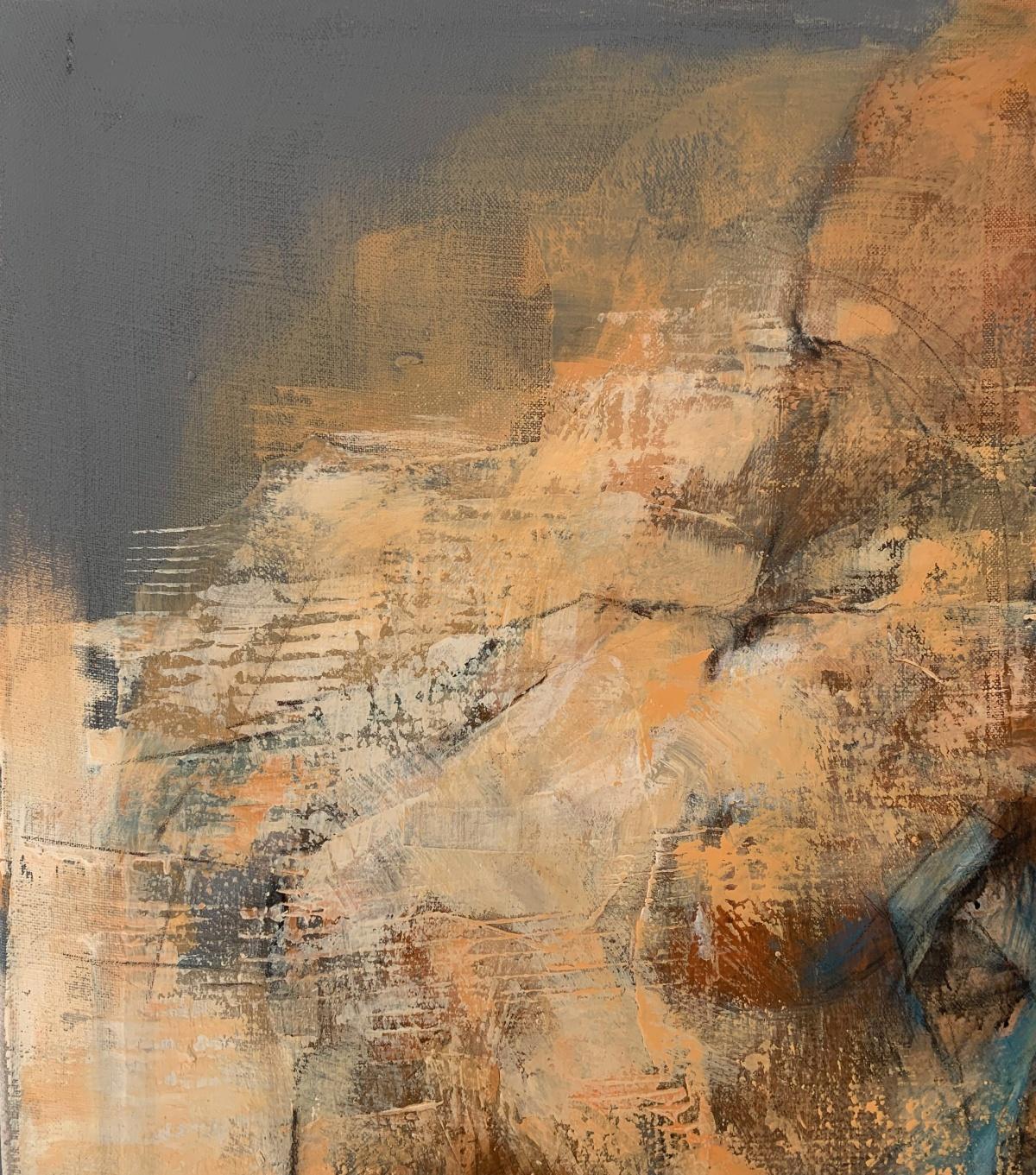 Nudo. Pittura acrilica figurativa e astratta, Corpo, artista polacco - Figurative Painting Nero di Michał Bajsarowicz