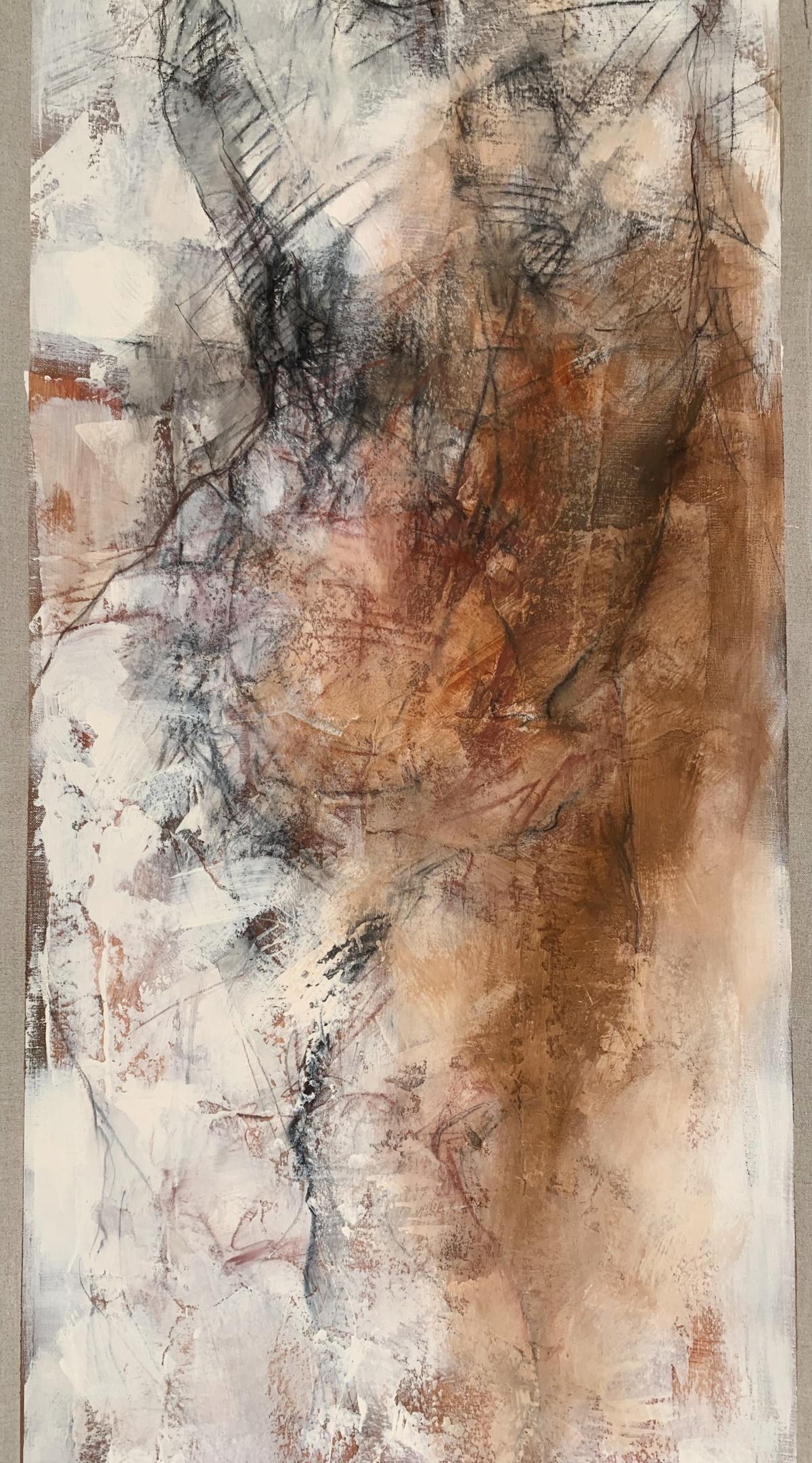 Nudo. Pittura acrilica figurativa e astratta, Corpo, artista polacco - Nude Painting Nero di Michał Bajsarowicz