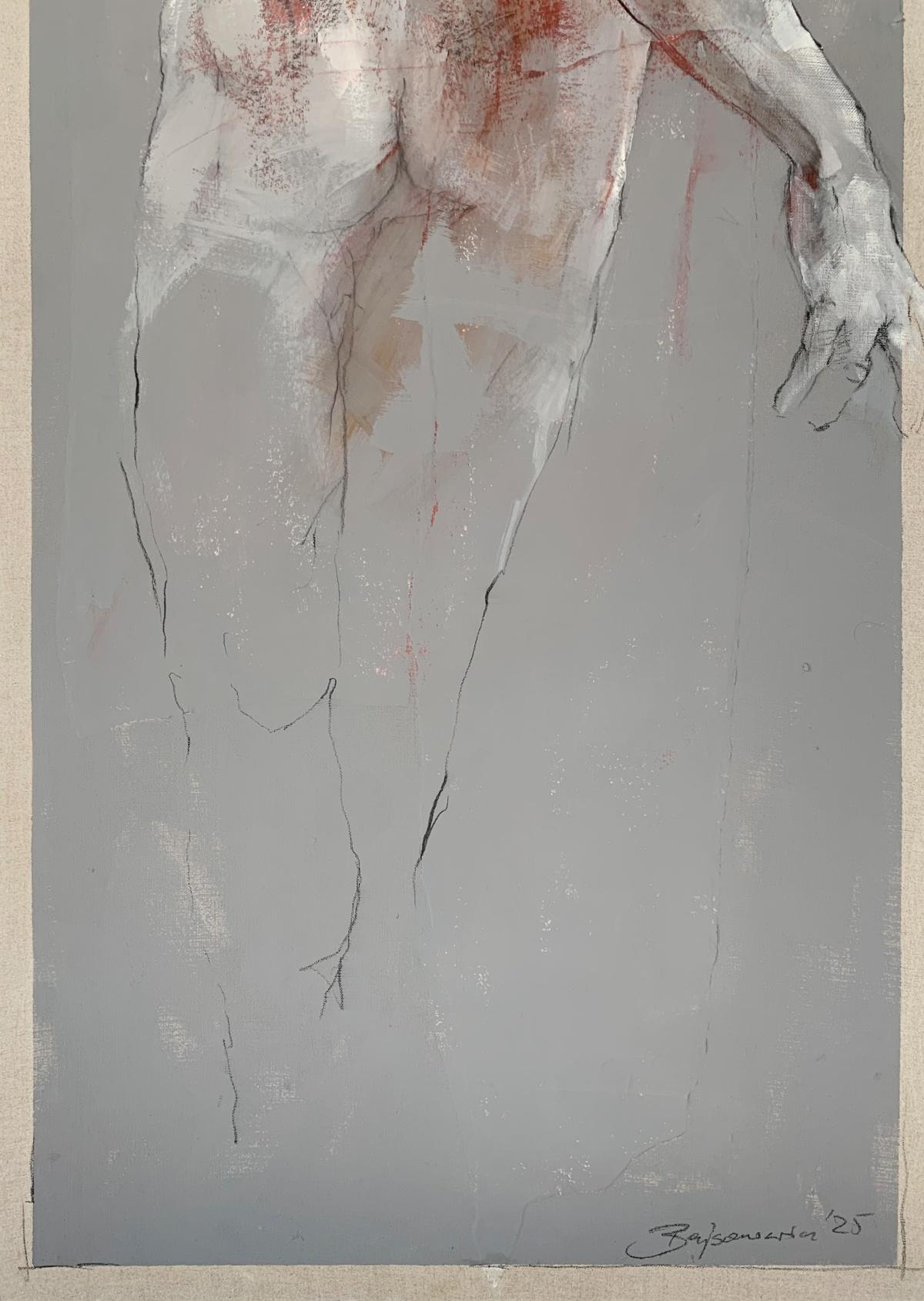 Quadro contemporaneo in acrilico su tela raffigurante un nudo dell'artista polacco Michal Bajsarowicz. L'opera è un'interpretazione artistica del corpo umano con elementi astratti. La composizione è simile a uno schizzo. 

MICHAL BAJSAROWICZ (nato