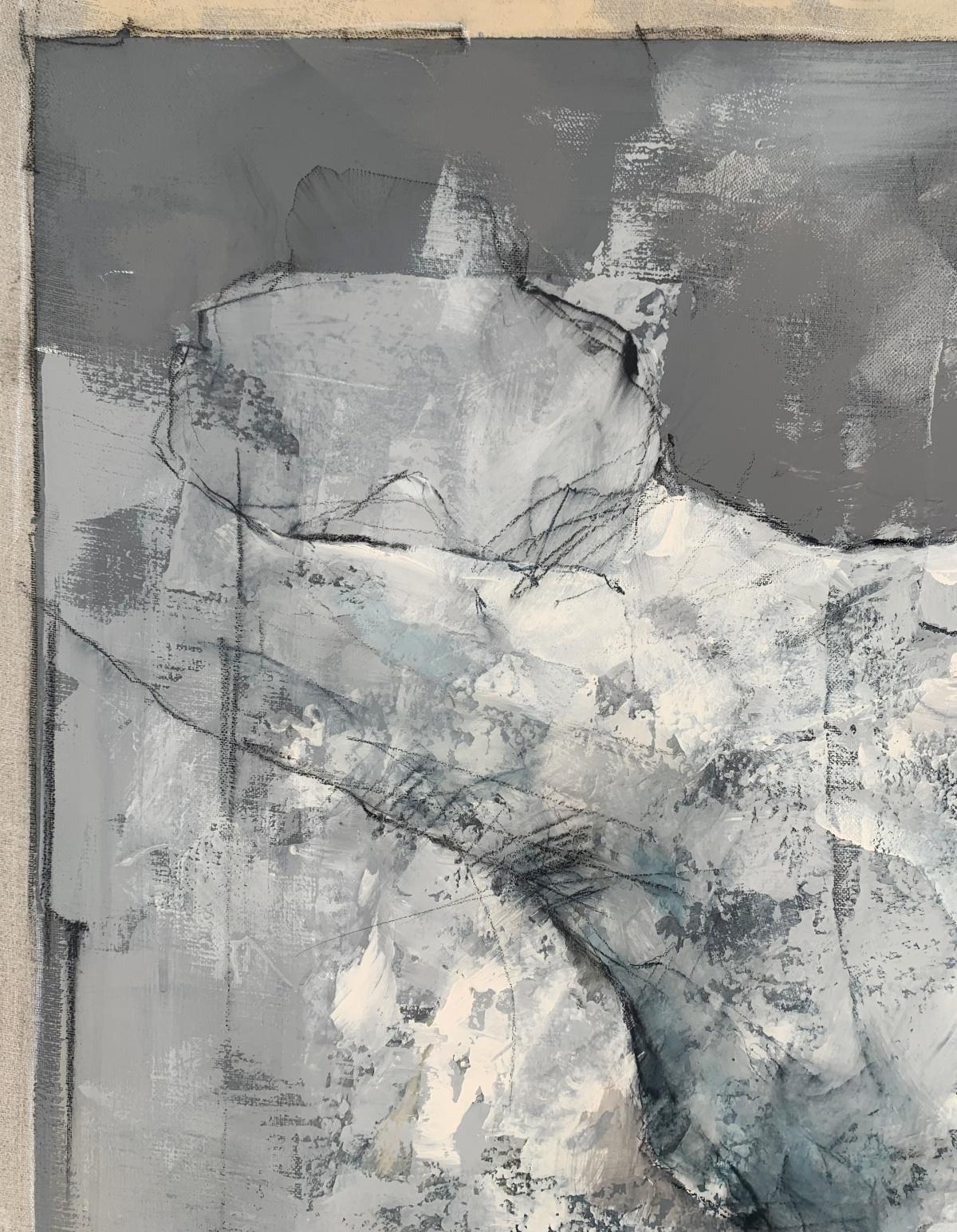 Nudo. Pittura acrilica figurativa e astratta, Corpo, artista polacco in vendita 1