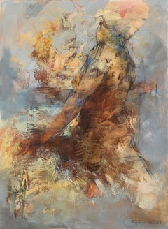 Desnuda. Pintura acrílica figurativa y abstracta, Cuerpo, Artista polaco