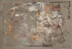 Nude. Figurative and abstract acrylic painting, Body, Polish artist