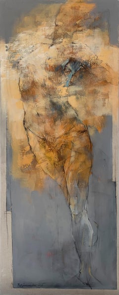 Nudo. Pittura acrilica figurativa e astratta, Corpo, artista polacco