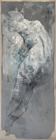 Desnuda. Pintura acrílica figurativa y abstracta, Cuerpo, Artista polaco