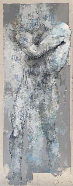 Nudo. Pittura acrilica figurativa e astratta, Corpo, artista polacco