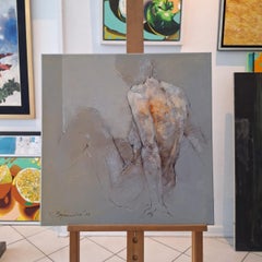Study of the Female Form, Contemporary Figurative Acrylic on Canvas