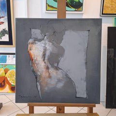 Study of the Female Form, Contemporary Figurative Acrylic on Canvas