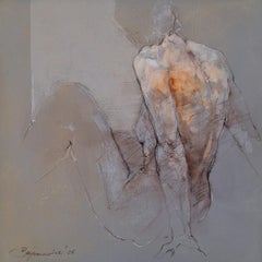 Study of the Female Form, Contemporary Figurative Acrylic on Canvas