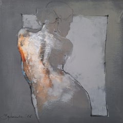 Study of the Female Form, Contemporary Figurative Acrylic on Canvas