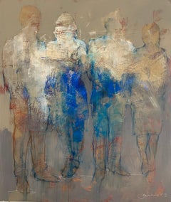 The people. Figurative Acrylic Painting, Abstraction, Polish artist