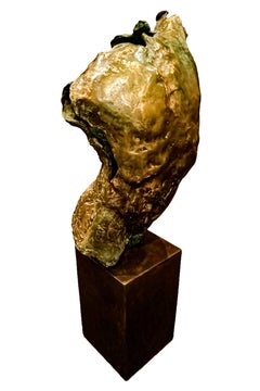 Michał Bajsarowicz Male Nude Torso, Contemporary bronze scupture 64x24x15cm 2021