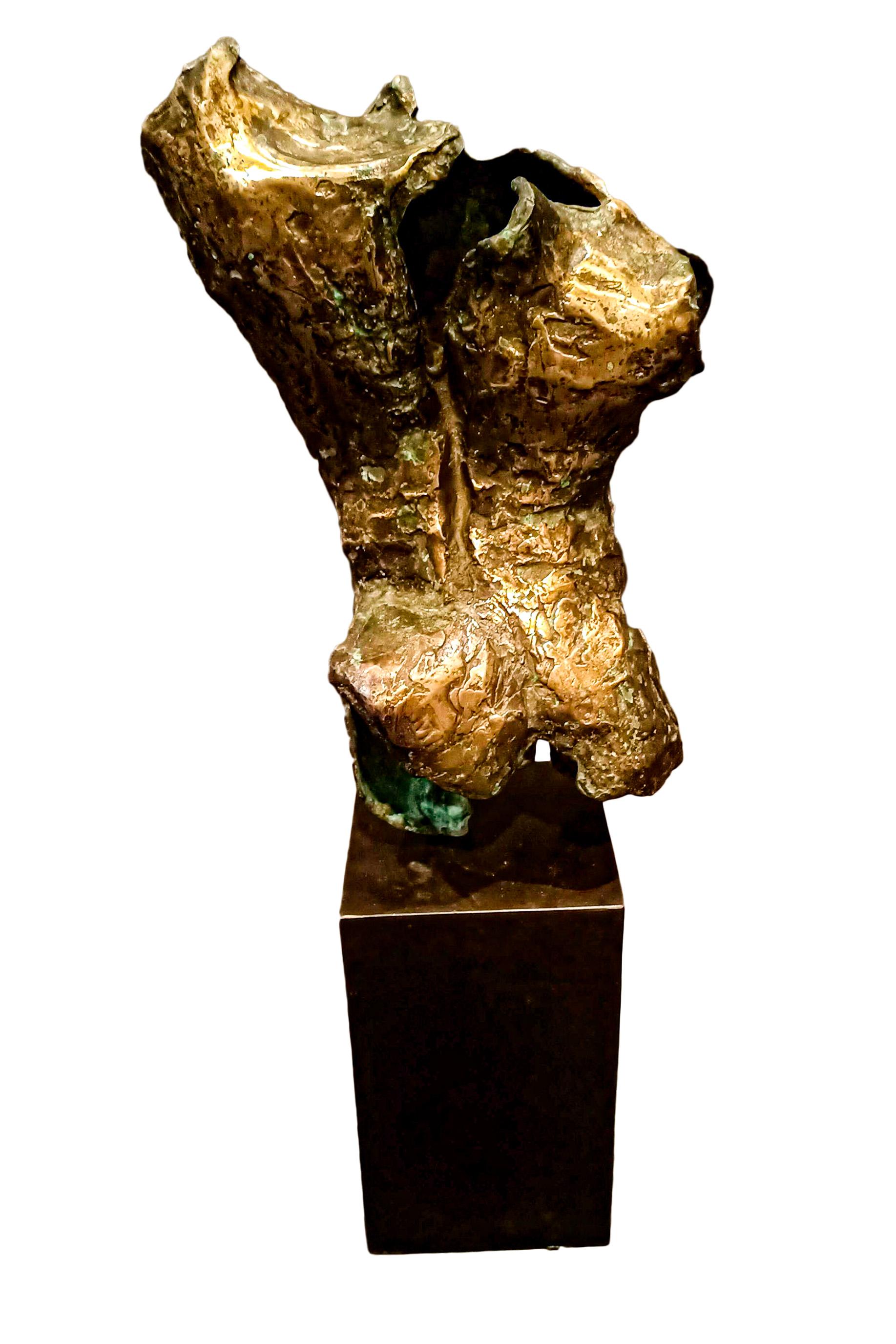 Michał Bajsarowicz Male Nude Torso, Contemporary bronze scupture 64x24x15cm 2021 For Sale 1