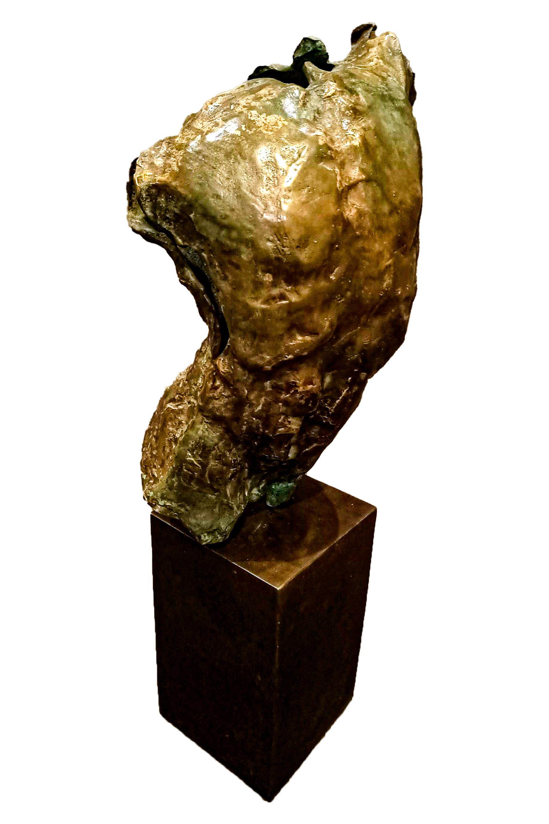 Michał Bajsarowicz Male Nude Torso, Contemporary bronze scupture 64x24x15cm 2021 For Sale 3