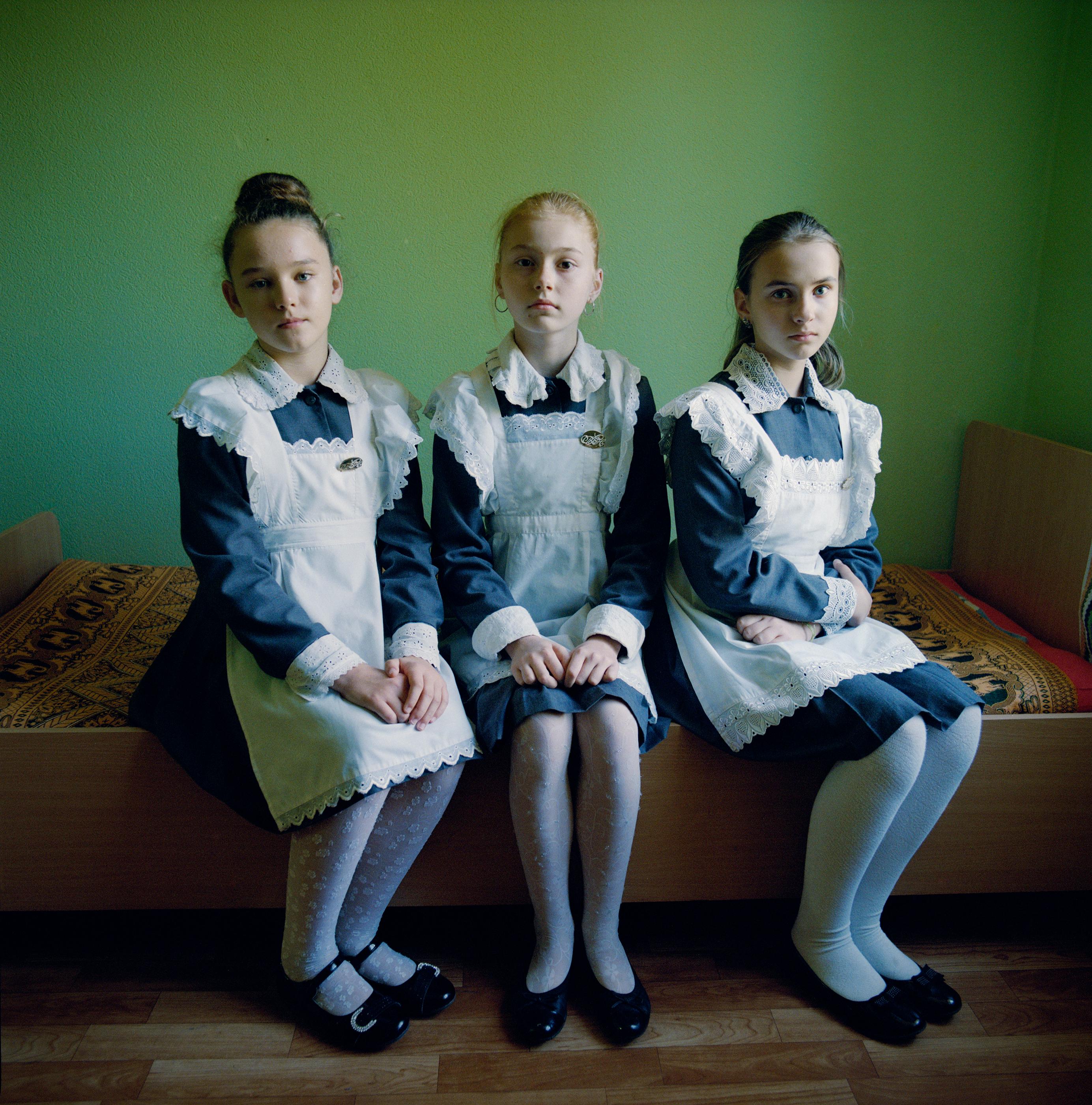 Michal Chelbin Portrait Photograph - Aleira and Friends, Ukraine