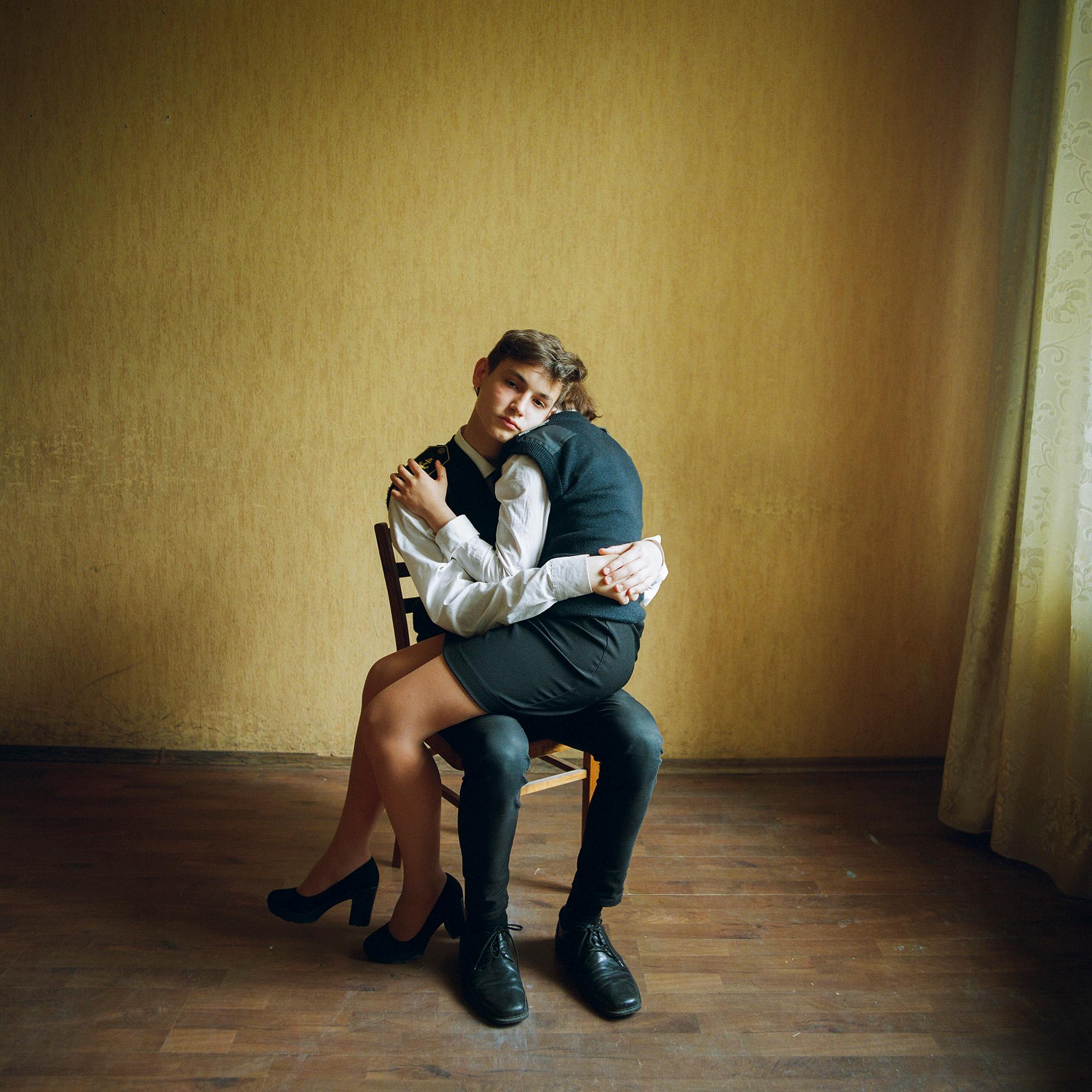 Michal Chelbin Portrait Photograph - Svet and Liza, Ukraine