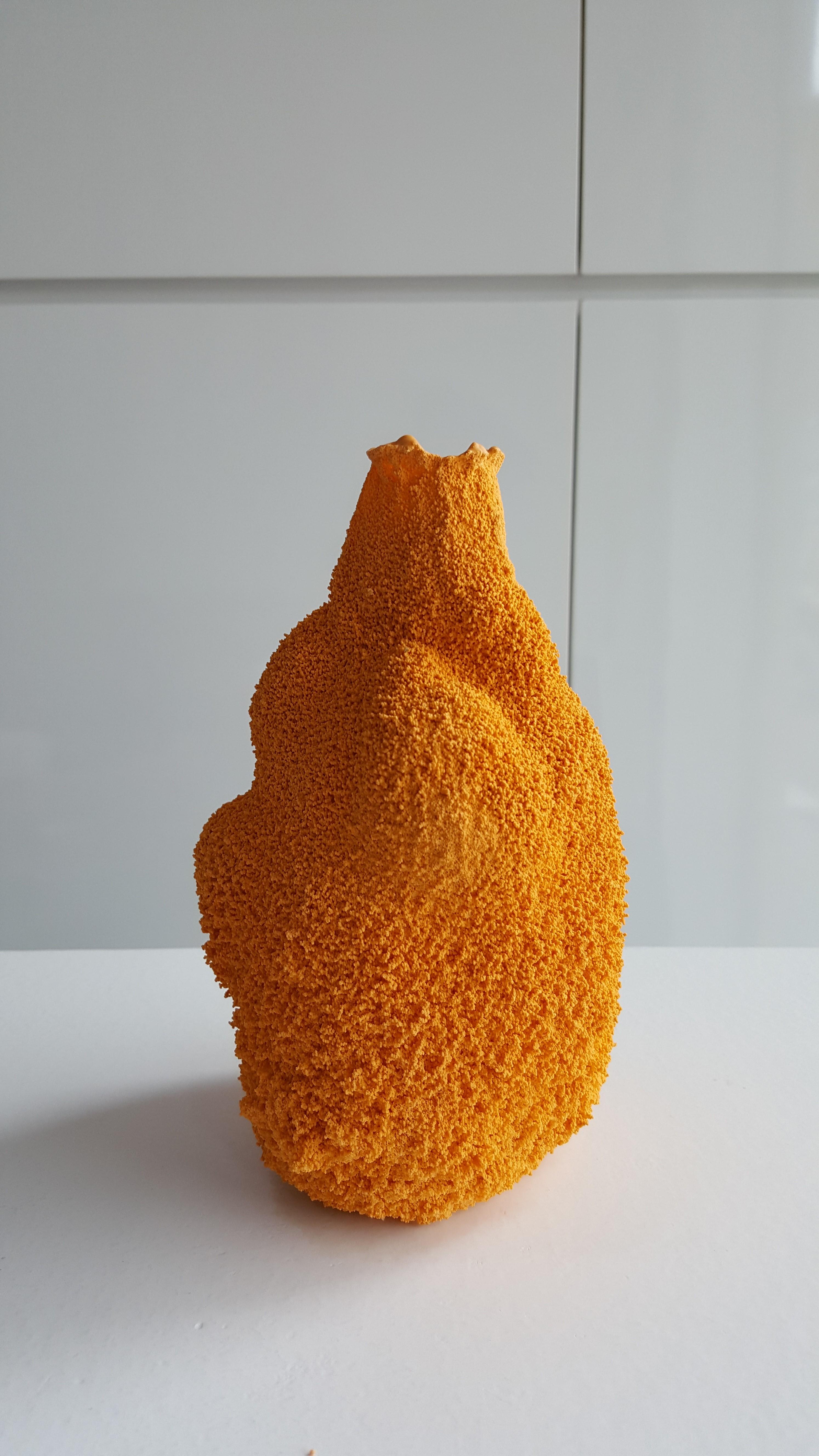 Michal Fargo Abstract Sculpture - Orange 9-Porcelain, Ceramics, Nature theme, Free Form