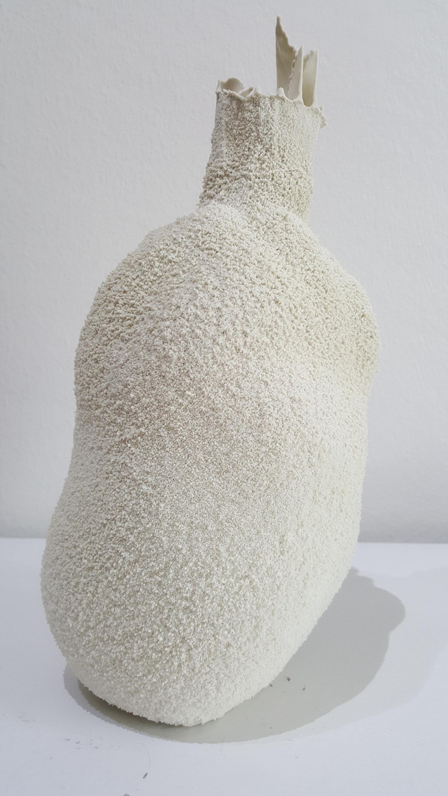 Michal Fargo Abstract Sculpture - White 18 - Porcelain, Ceramics, Nature theme, Free Form