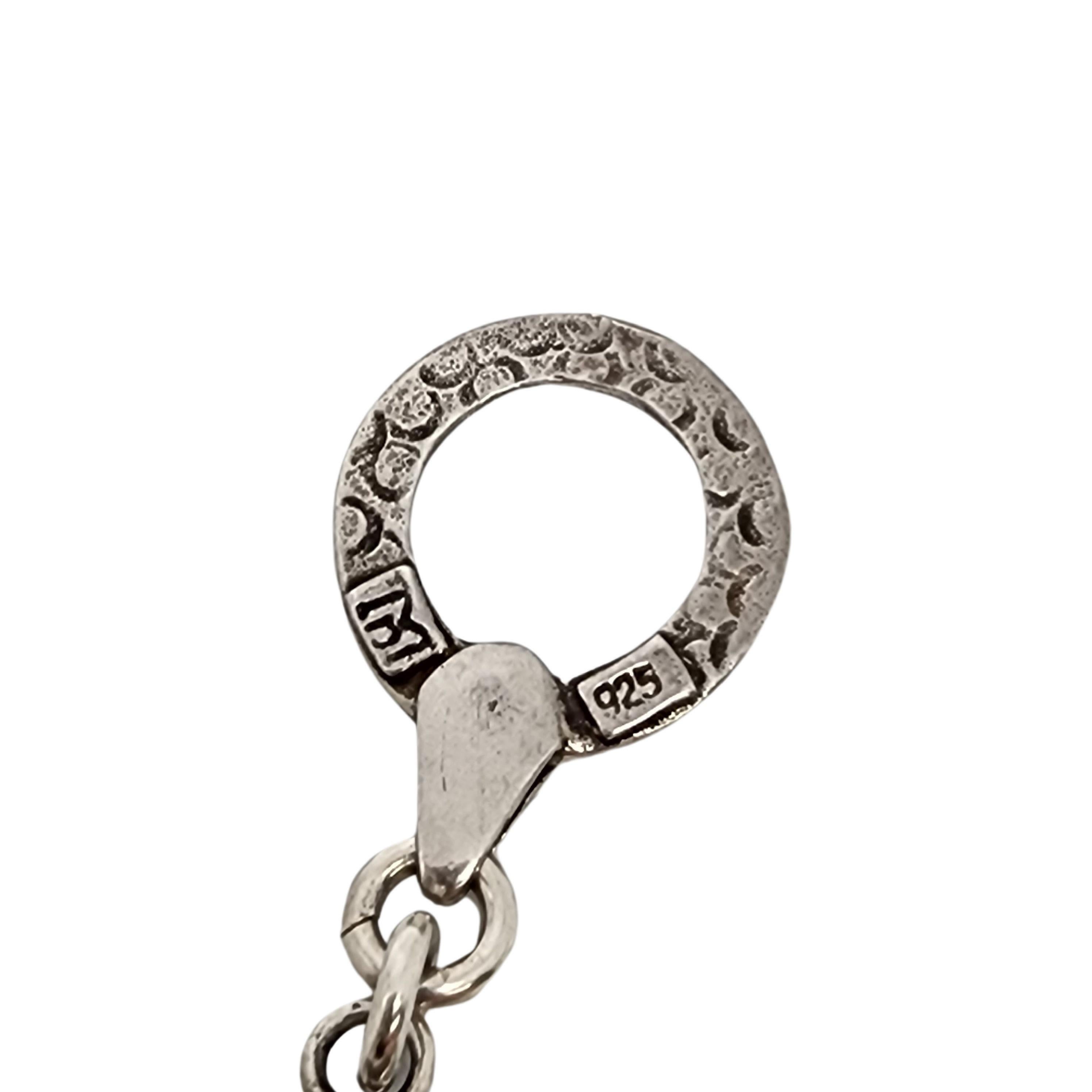 Michal Kirat Bracciale moderno con cerchi in vetro romano martellato in argento sterling #17680 in vendita 4