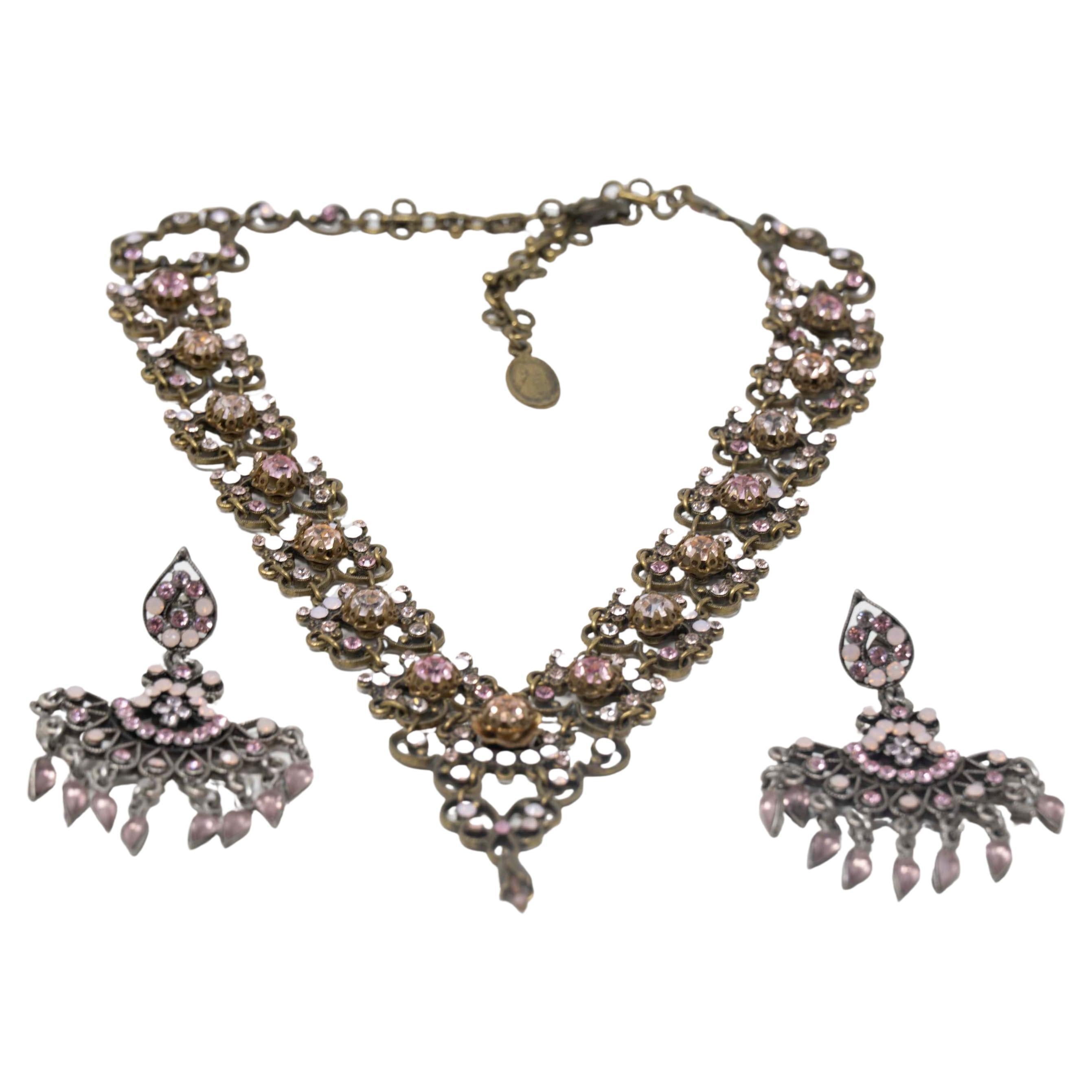 Michal Negrin, ensemble collier et boucles d'oreilles